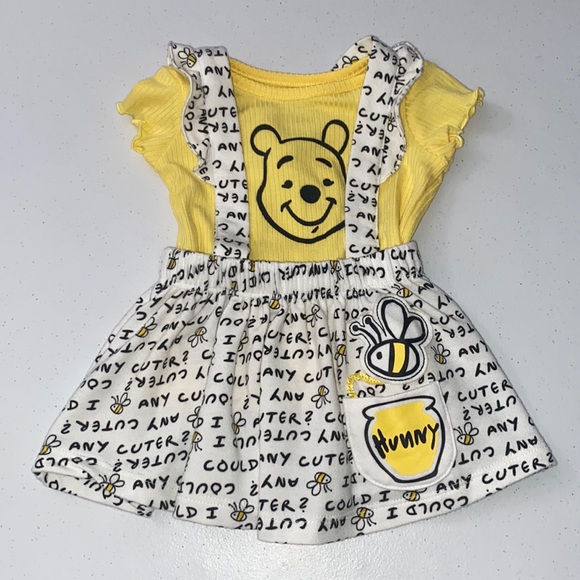 Disney Hello Pooh Print Set Pakaian Anak Perempuan